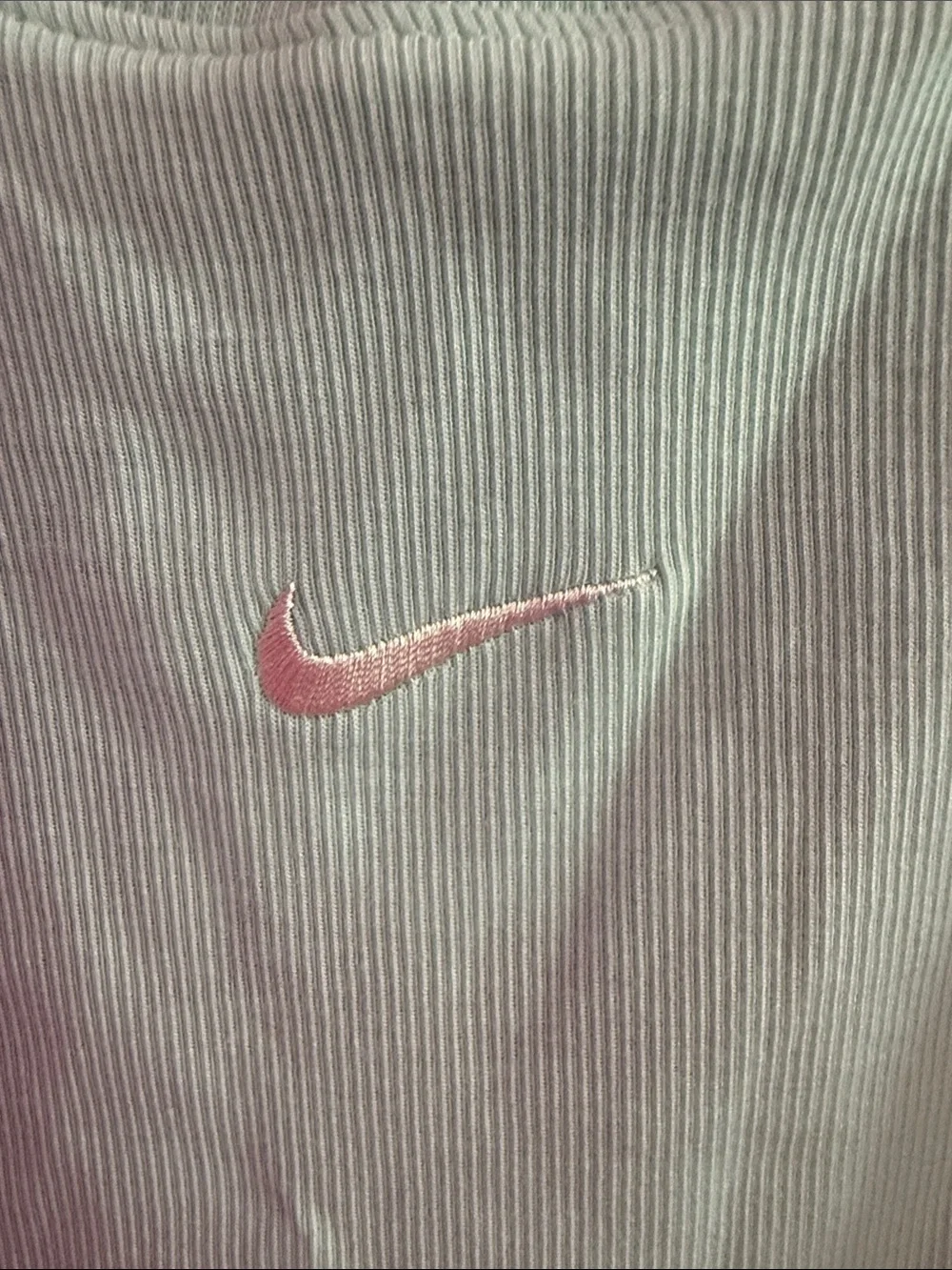 Nike Mint Green Ribbed Cropped Tank Top